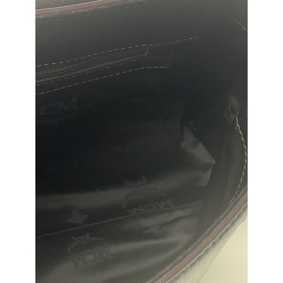 MCM 2WAY Shoulder Bag Handbag Turnlock Men's Women's Black Leather - Picture 14 of 14